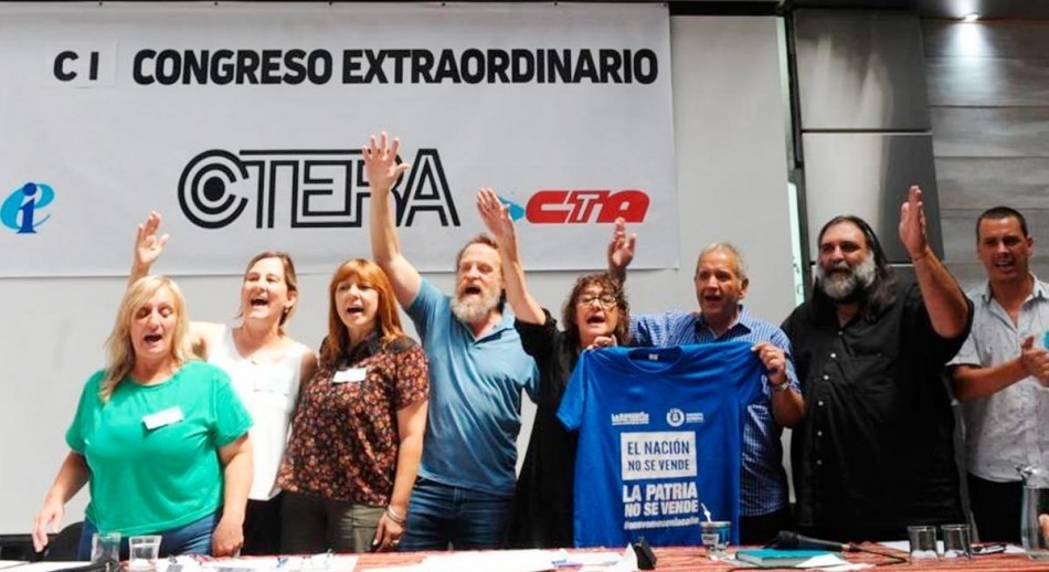 Ctera anunció un paro el lunes 26, pese a la convocatoria del Gobierno