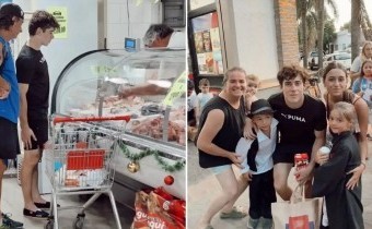 Colapinto visitó un pueblo bonaerense con su familia en sus vacaciones