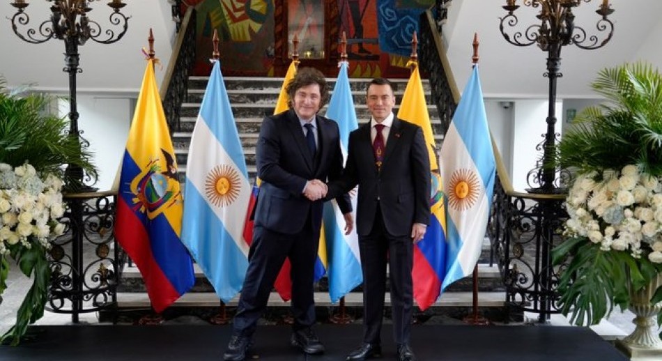 Milei y Noboa encabezaron la firma de acuerdos bilaterales en Quito