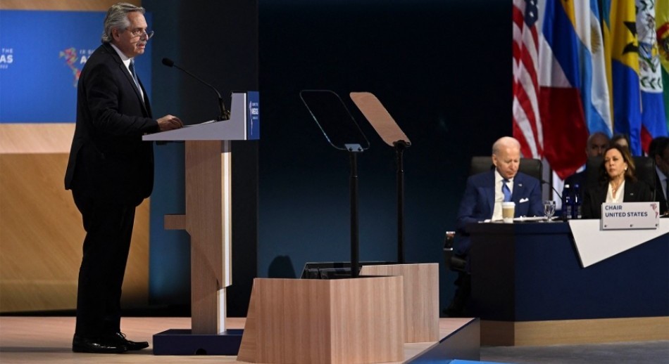 Alberto Fernández criticó a EE.UU. y a la OEA en la Cumbre de las Américas